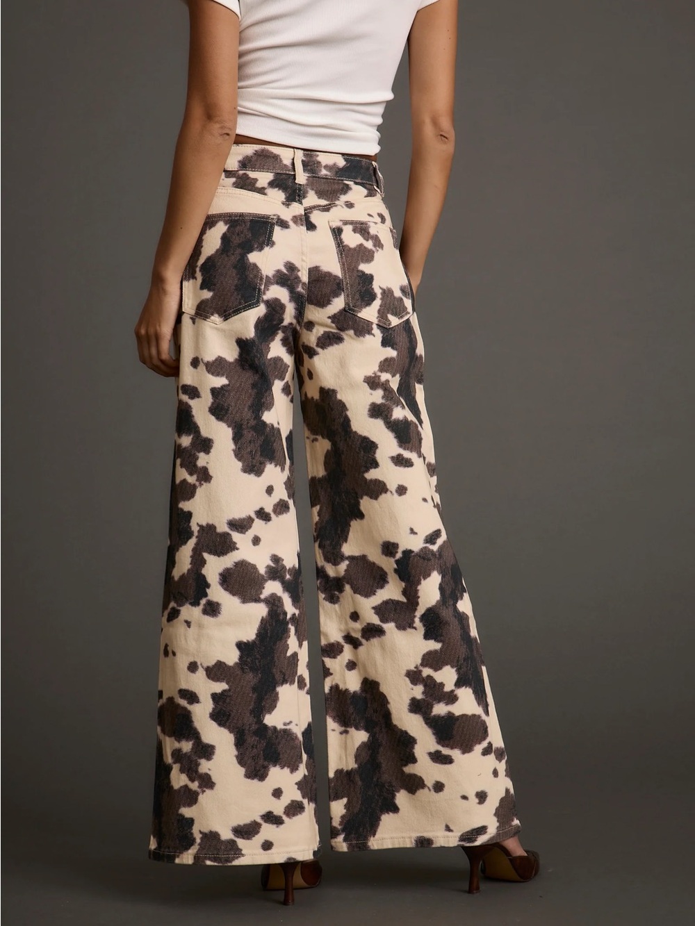 12th Tribe Midland Cowhide Pants in Cream and Black small - Picture 3 of 4